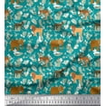thumbnail image 1 of Soimoi Polyester Crepe Fabric Kangaroo,Elephant & Lion Animal Print Sewing Fabric Yard 52 Inch Wide, 1 of 3