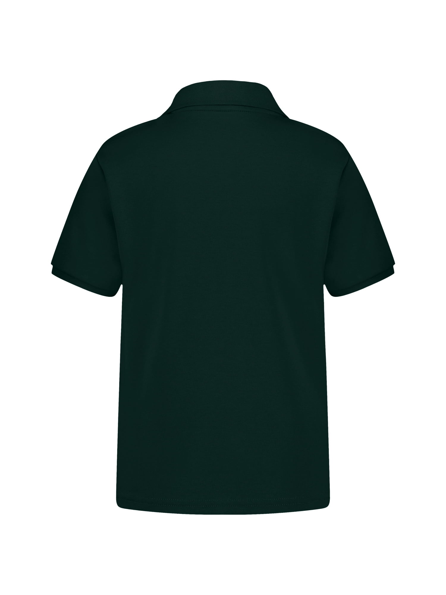 Wonder Nation Girls School Uniform Interlock Short Sleeve Polo Shirt, 2-Pack, Sizes 4-18 & 10-16 Plus