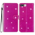thumbnail image 7 of For iPhone 7 Plus / iPhone 8 Plus Wallet Case Bling Shiny Premium PU Leather with RFID Blocking Card Slots Holder Magnetic Flip Kickstand Shockproof Wrist Strap Cover, Rose, 7 of 7