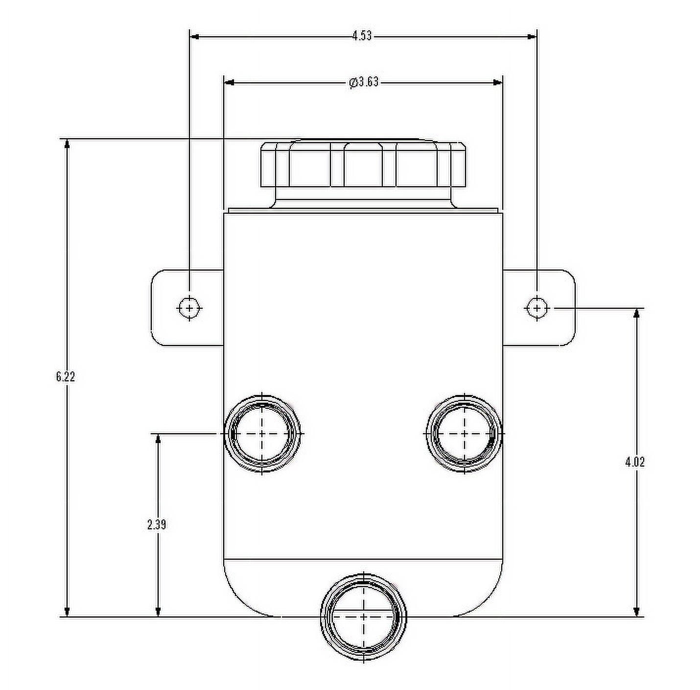 Holley 198-212 Power Steering Remote Reservoir Black Aluminum