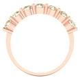 thumbnail image 5 of 1.19 ctw Wedding Band for Women - 14K Rose Gold Natural Morganite Stackable Eternity Ring, 5 of 6