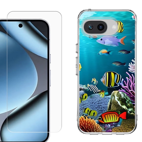 ShockProof Phone Case for Google Pixel 10a, with Screen Protector, by OneToughShield - Underwater