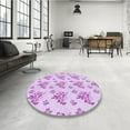 thumbnail image 4 of Ahgly Company Machine Washable Indoor Square Transitional Heliotrope Purple Area Rugs, 6' Square, 4 of 7