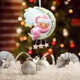 thumbnail image 6 of Qocolhg Personalized Babys First Christmas Ornament 2024 - Christmas Hanging Ornament - Hug Mr. Moon Baby Boy First Christmas Ornament Blue 1st Christmas Baby Ornament - Free Customization, 6 of 9