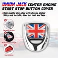 thumbnail image 6 of Xotic Tech Car Engine Start Stop Pushbutton Cover Cap Ignition Starter Trim Decal Auto Interior Accessories Compatible with Mini Cooper F54 F55 F56 F57 F60 2014-up (Red/Blue Union Jack Flag), 6 of 9
