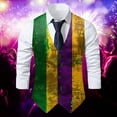 thumbnail image 2 of Rotm Men'S Suit Vests ChristMens Mardi Gras Vest Suit Bow Tie Mask Sets Carnival Waistcoat Gold,XL, 2 of 4