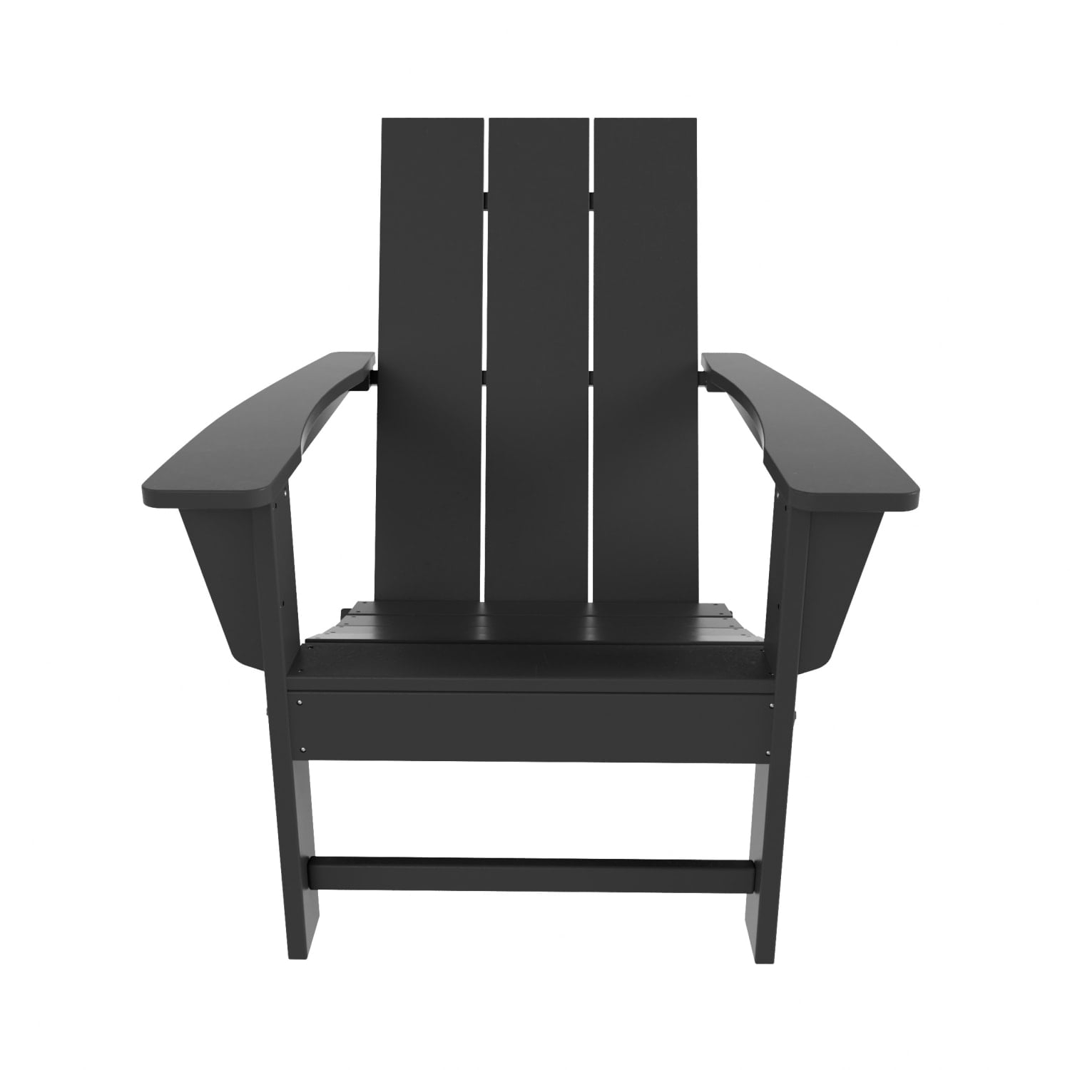 WestinTrends Ashore 4-Piece Foldable Adirondack Chair Set, All-Weather Poly Lumber, Modern Farmhouse Patio Seating, Gray