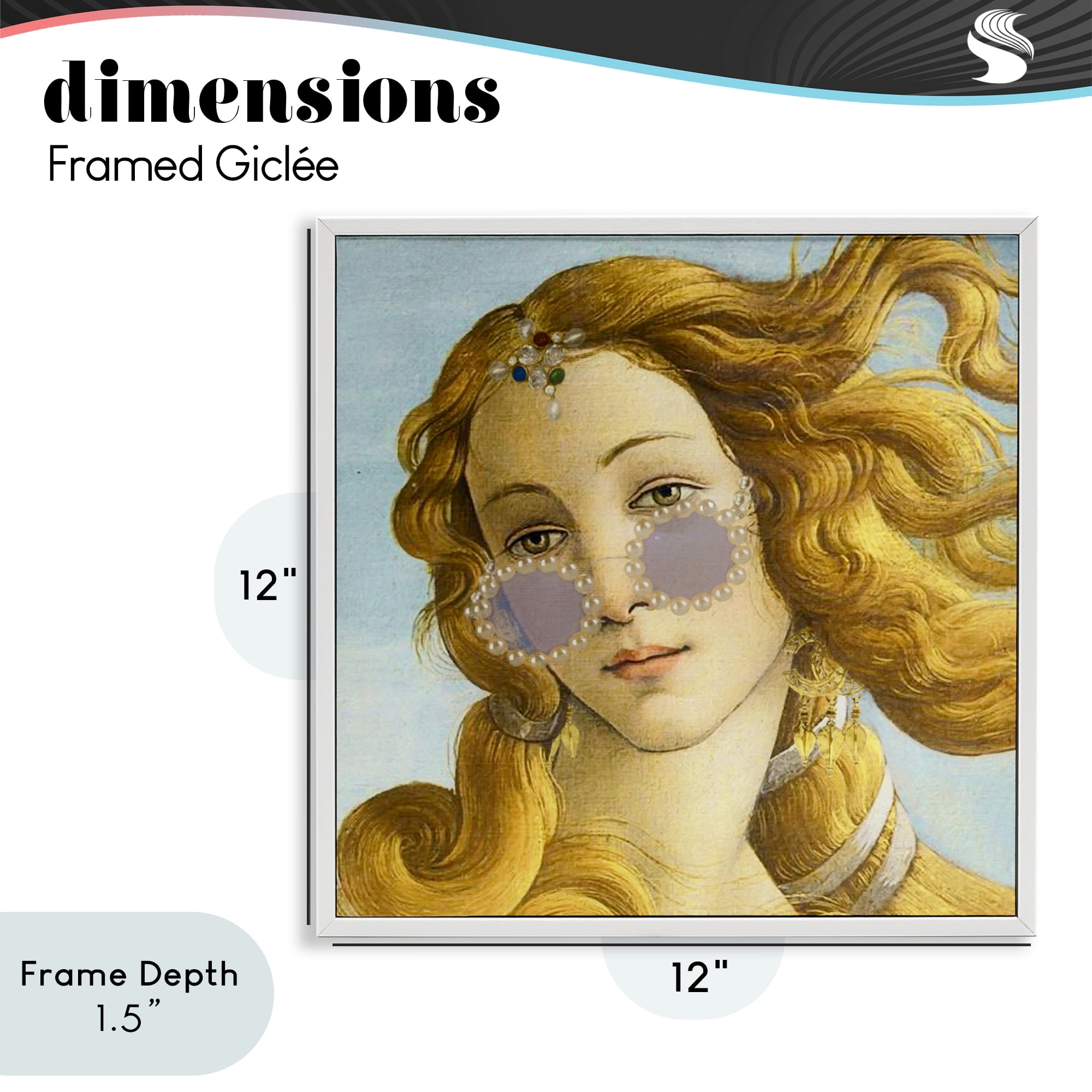 Stupell Industries Modern Day Venus Shades White Framed Giclee Art, design by Grotto Studios