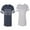 Men Navy / Women Heather, variant on Nothing Sense Makes When A Part Unisex Couple Matching Cotton Jersey style T-Shirt Contrasting stripes on sleeves (Men Navy / Women Green) (Men XXL / Women XXL)