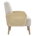 thumbnail image 4 of Pemberly Row Teddy Fleece Fabric Demarest Accent Chair in Almond Color, 4 of 9