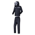thumbnail image 1 of Traje de lluvia impermeable con capucha con cubierta facial desmontable equipo de lluvia para motocicleta, 1 of 8