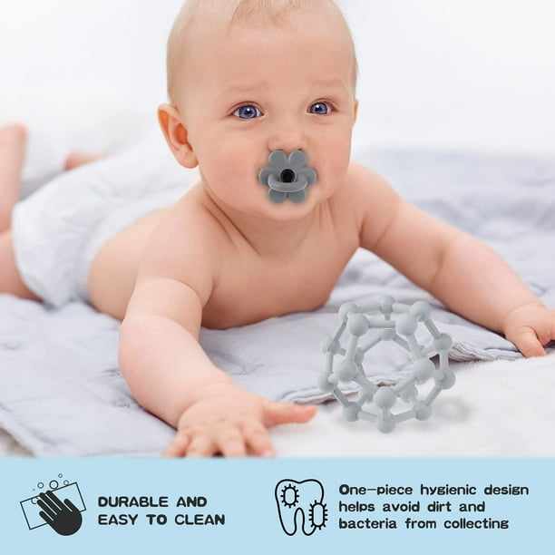 BABARLA 2 in 1 Baby Teething Toys Freezer Safe Chew Toys for