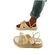 thumbnail image 4 of Sandalias de playa con chanclas cómodas con suela blanda y plataforma con nudo de lazo Wmkox8yii  nm9244, 4 of 4