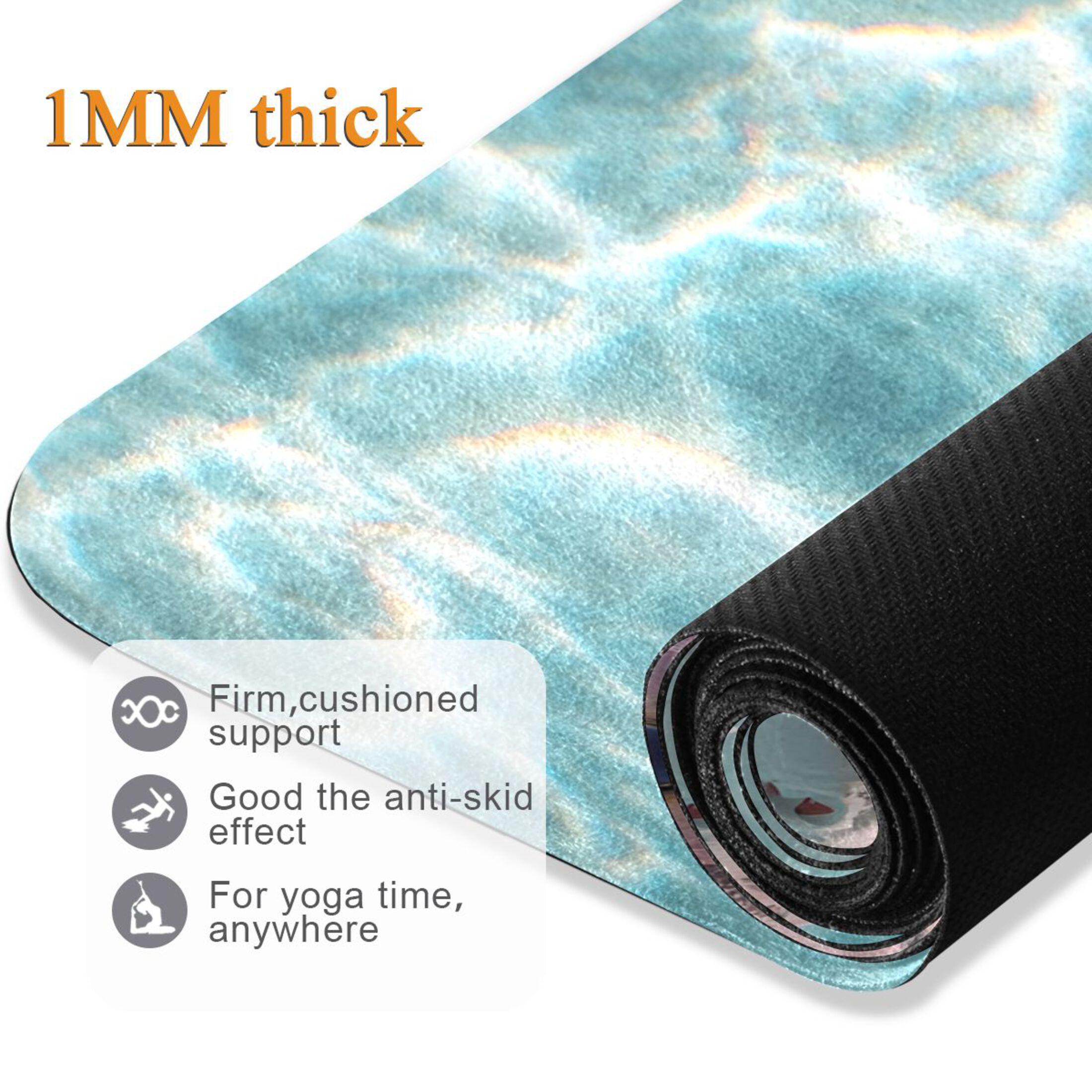 BZSMCE Yoga Mat Women Fitness Mat Spotted Axolotl Swim Pattern