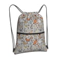 thumbnail image 2 of Wukai Funny Chicken Waterproof Drawstring Backpack with Zipper Pocket,Large Foldable Gym Bag for Women and Men, Perfect for Sports, Yoga, and Travel, 2 of 8