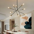 thumbnail image 4 of Aiwen Industrial Sputnik 10 Lights Pendant Light Simple Linear Chandelier, 4 of 8