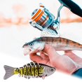 thumbnail image 2 of 7 Segmento Pesca Swimbait Agua Dulce Salada Lifelike Fish Attractor Jóvenes Adultos Pescadores, 2 of 6