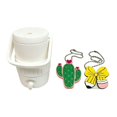thumbnail image 2 of Mini Water Cooler Can Holder for 12oz Slim & Standard Cans, 3D Printed Insulated Sleeve with Straw & Charm Opener (White, Standard Can+ Bottle Opener), 2 of 9