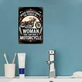 thumbnail image 4 of Motorcycle Woman tin sign Vintage Biker Girl Metal Sign Print Aesthetic for Garden Yard Bar Porch Home Bedroom Kitchen Wall Decor Decor Gift 8 x 12 inch, 4 of 8