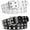 Black+White, variant on Maikun Men Belt Punk Belts for Men Black Belt Grommet Studded Leather Belt for Women