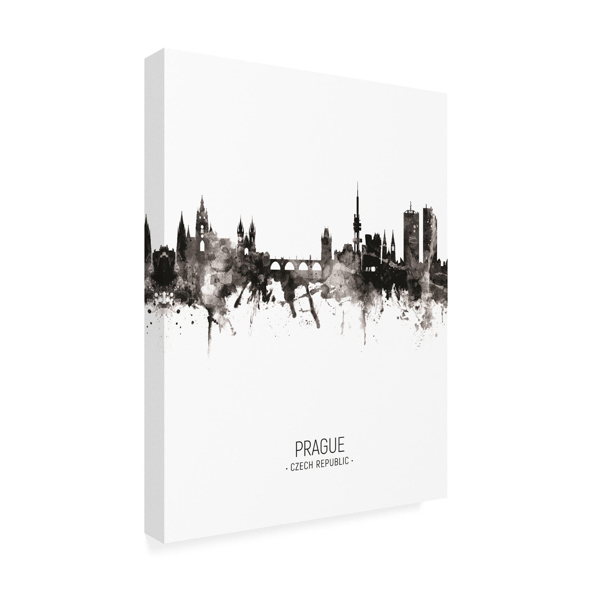 Trademark Fine Art 'Prague (Praha) Czech Republic Skyline Portrait II' Canvas Art by Michael Tompsett
