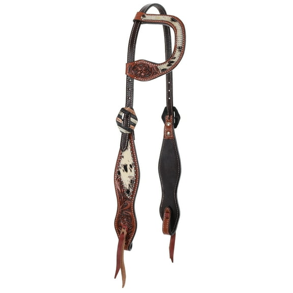 Showman Western Luxe Series Iris Single Ear Leather Headstall