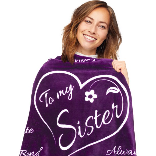 To My Sister Blanket by ButterTree Valentines Day Gifts for Sister