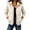 Beige, variant on Winter Coats for Women Hooded Quilted Puffer Jacket Full Zip Warm Coat Outerwear, Dark Gray S-2XL