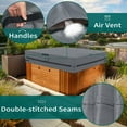thumbnail image 4 of STARTWO Square Hot Tub Cover, Waterproof SPA Covers for Hot Tub, UV Protection & Windproof, Composite Fabric Hot Tub Cover Protector Fits 86''x 86''x 20'' , Grey, 4 of 6