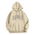 thumbnail image 4 of YUELONGHU Women Casual Hoodie Womens Sweatshirts No Hood with Front Pocket 2026 Women's Letter Printed Round Neck Pullover Street Long Sleeve Pullover Hoodie Xl, 4 of 4