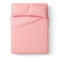 thumbnail image 4 of Mainstays Kids Microfiber Bed Sheet Set, Queen, Pink Grid, 4 Pieces, 4 of 10