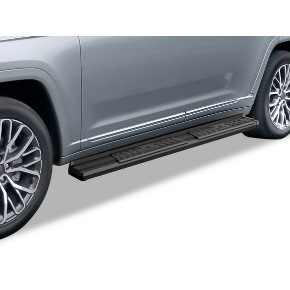2021-2022 Grand Cherokee L 2022 Grand Cherokee Carbon Steel   PE Step Area Black Finish OE Style Side Step Running Board-S Series