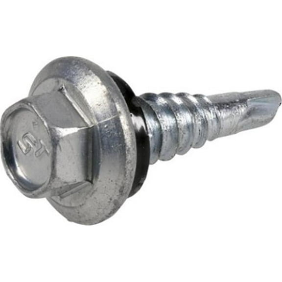 Hillman Fasteners 117906 10 x 1 in. Power Pro Metal-to-Wood Self-Drilling Metal Roofing Screws, Polar White - 1 lbs