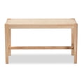 thumbnail image 2 of Baxton Studio Danyl Mid-Century Modern Oak Brown Finished Wood and Rattan Accent Bench,Wholesale Interiors, 2 of 7
