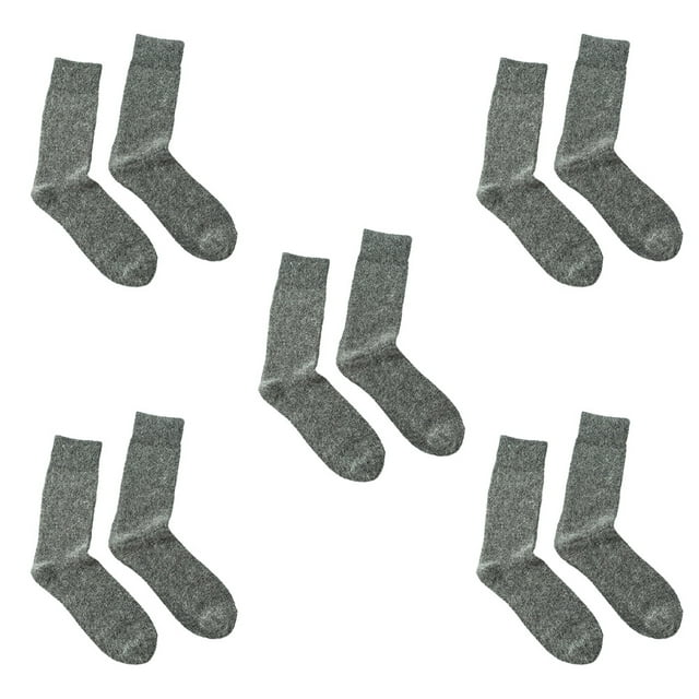 5 pares de calcetines de lana para hombre, calcetines gruesos y cálidos, calcetines de lana suave para senderismo, calcetines casuales para hombres