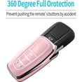 thumbnail image 4 of Key Fob Cover Compatible with Toyota RAV4 Camry 4Runner Highlander Corolla Prius Avalon C-HR GT86 2019-2025 Keychain Case Holder Protector,Chalk Pink, 4 of 5