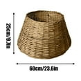 thumbnail image 3 of YOHAVEN Christmas Tree Collar, Natural Woven Rattan Tree Skirt Base Cover Rustic Vintage Holiday Decorations for Indoor Outdoor Home Party Fireplace Mantle, 3 of 5