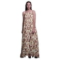 thumbnail image 1 of Bimba Chemise de Nuit Imprimée Pivoine Florale & Buttercup pour Femmes Robe Maxi à Bretelles Spaghetti X-Small, 1 of 5