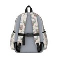 thumbnail image 3 of Highland Cow and Flower Print Backpack for School, Cute School Bag with Adjustable Shoulder Straps and Padded Back, 13.4"x11"x4.7", 3 of 5
