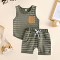 thumbnail image 2 of Toddler Baby Boy Summer Clothes Set 6 12 18 24 Months 2T 3T 4T Tractor Letter Print Short Sleeve T-Shirt Elastic Waist Solid Shorts Outfit Sets Kaprioy Toddler Boy Outfit, 2 of 6