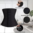 thumbnail image 3 of POP CLOSETS Women's Waist Trainer Corset for Everyday Wear Steel Boned Tummy Control Hourglass Body Shaper with Adjustable 6 Rows Hooks, 3 of 7