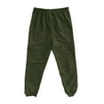 thumbnail image 5 of MIXUE Sweatpants for Men Solid Color Waist Drawstring With Pockets Casual Fitness Athletic Workout Outdoor Activities Trousers Cargo Pants Outwear,Green,L, 5 of 5