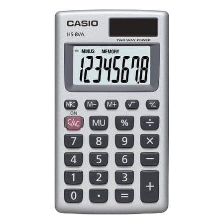 Casio HS-8VA, Solar Powered Standard Function Calculator