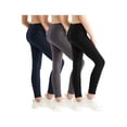 thumbnail image 3 of Usaibhir 3 Pack Girls Athletic Leggings with Pockets Yoga Workout Active Leggings Pants for Teen Girls 6-15T, 3 of 9