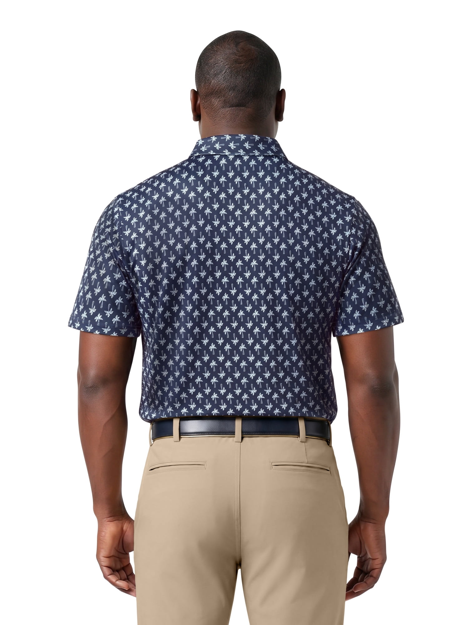 Ben Hogan Performance Men’s & Big Men's Heathered Palm Short Sleeve Golf Polo Shirt, Sizes S-4XLT