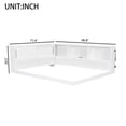 thumbnail image 3 of Noble House Dalmor Queen Size Wood Daybed with 5 Storage Cabinets, Built-in Charging Station and LED Light, White, 3 of 7