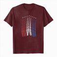thumbnail image 5 of ORT 4th of July Shirts for Women American Flag Shirts Tops USA Print T Shirt Casual Short Sleeve American Proud T-Shirt Tops(Z10-,3XL), 5 of 5