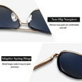 thumbnail image 4 of KANASTAL Polarized Round Pilot Sunglasses for Men Women - UV400 Protection, Retro Double Bridge Design, Comfortable Spring Hinges, Driving Shades, 4 of 6