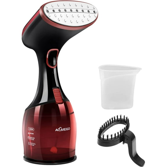 AEMEGO Handheld Steamer for Clothes, Clothes Steamer, Travel Garment Steamer Red