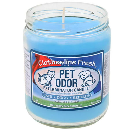 Pet Odor Exterminator Candle - Clothesline Fresh Jar (13